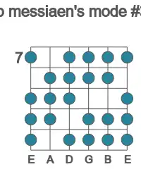 Guitar scale for messiaen's mode #3 in position 7